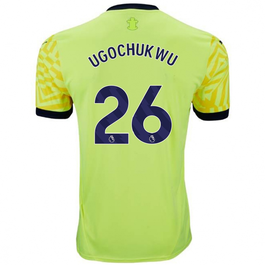 Kids Football Lesley Ugochukwu #26 Yellow Away Jersey 2024/25 T-Shirt Nz