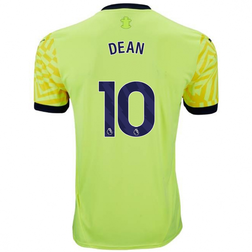 Kids Football Rianna Dean #10 Yellow Away Jersey 2024/25 T-Shirt Nz