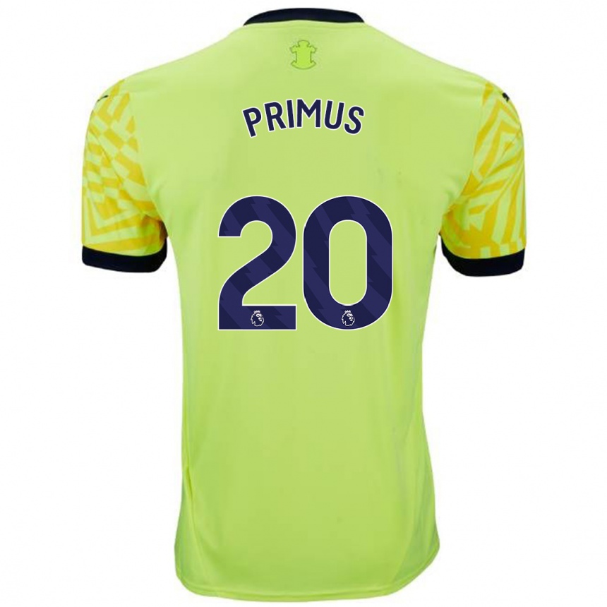 Kids Football Atlanta Primus #20 Yellow Away Jersey 2024/25 T-Shirt Nz