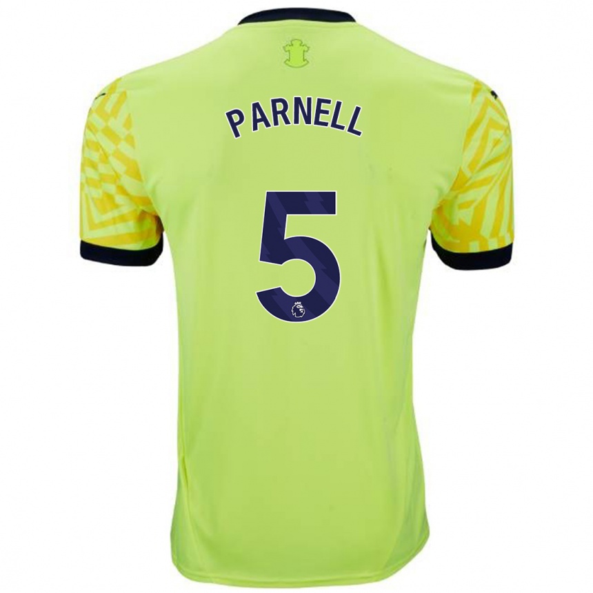 Kids Football Rosanna Parnell #5 Yellow Away Jersey 2024/25 T-Shirt Nz