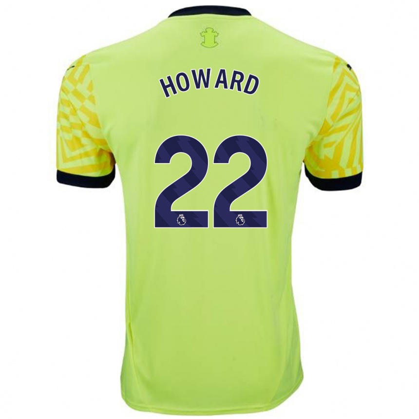 Kids Football Bethany-May Howard #22 Yellow Away Jersey 2024/25 T-Shirt Nz