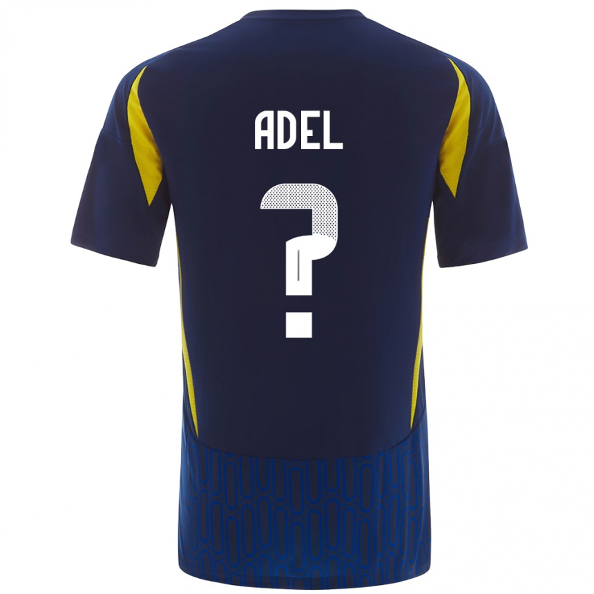 Kids Football Aida Adel #0 Blue Yellow Away Jersey 2024/25 T-Shirt Nz