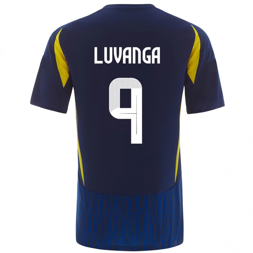 Kids Football Clara Luvanga #9 Blue Yellow Away Jersey 2024/25 T-Shirt Nz