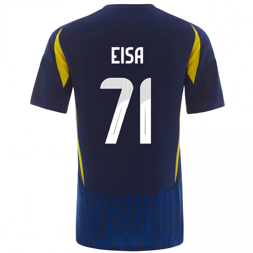 Kids Football Bayan Eisa #71 Blue Yellow Away Jersey 2024/25 T-Shirt Nz