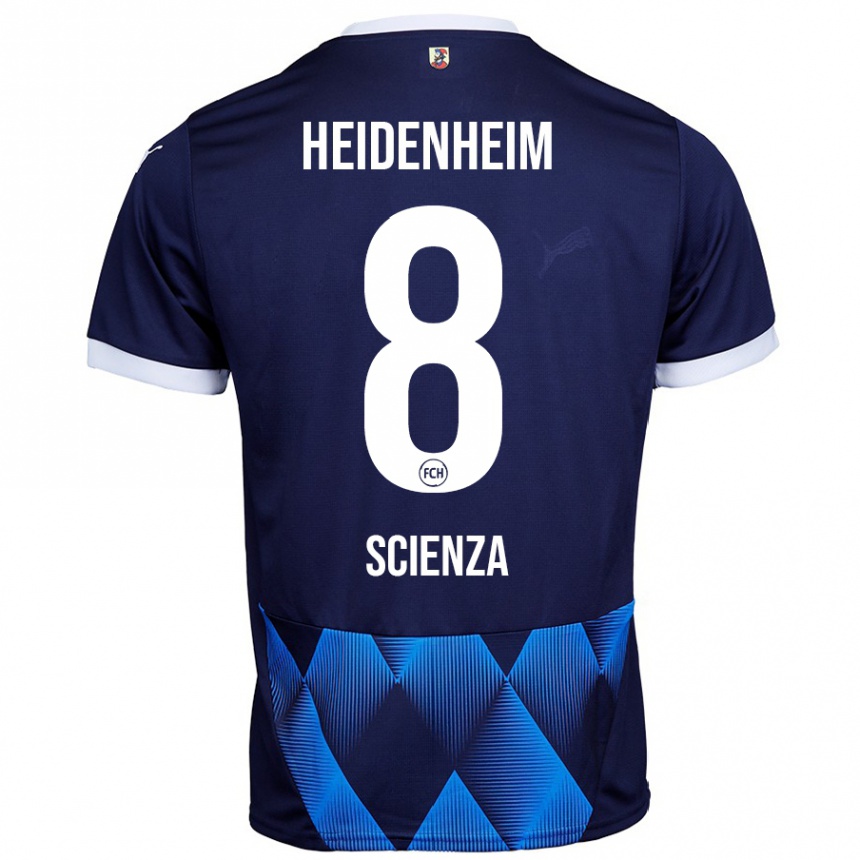 Kids Football Léo Scienza #8 Dark Navy Blue Away Jersey 2024/25 T-Shirt Nz