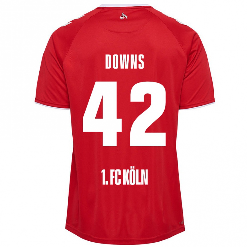 Kids Football Damion Downs #42 Red White Away Jersey 2024/25 T-Shirt Nz