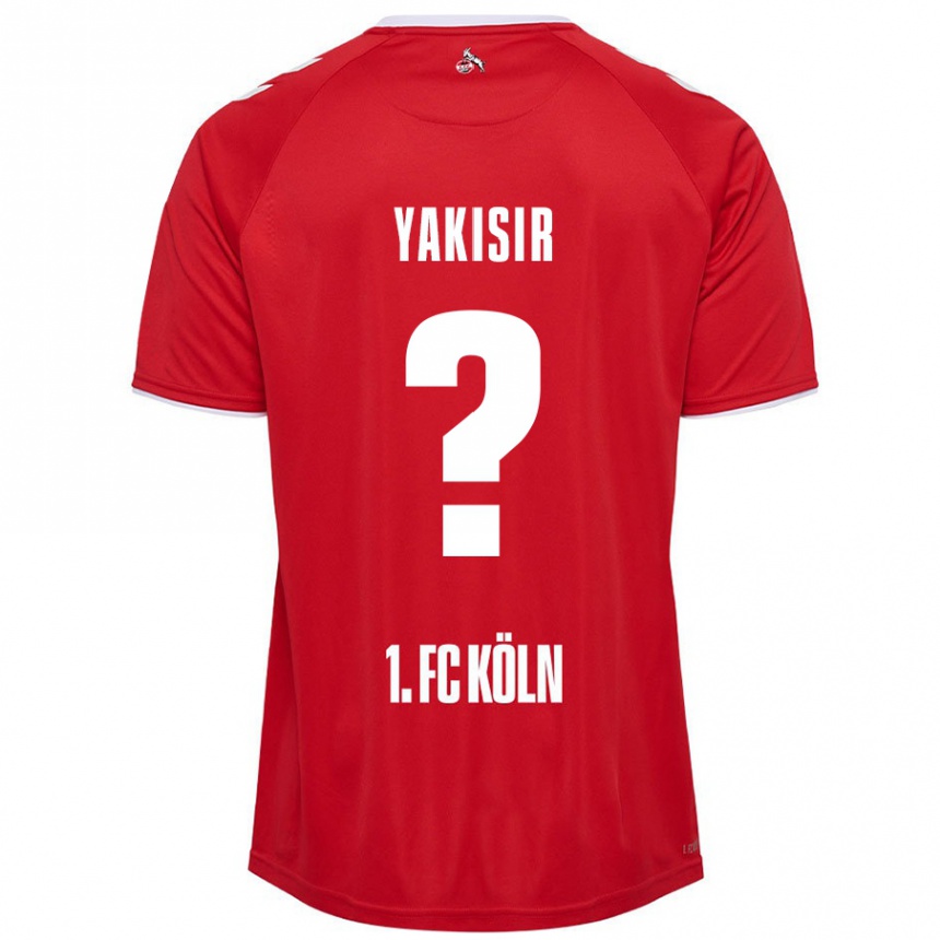 Kids Football Emir-Ahmet Yakisir #0 Red White Away Jersey 2024/25 T-Shirt Nz