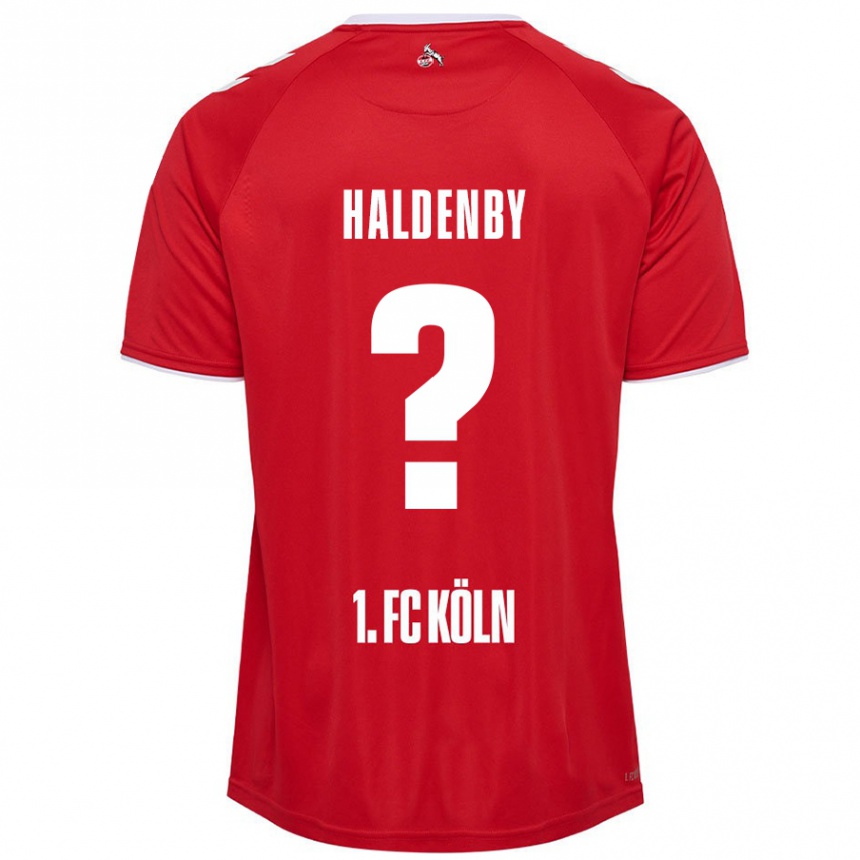 Kids Football Ben Haldenby #0 Red White Away Jersey 2024/25 T-Shirt Nz