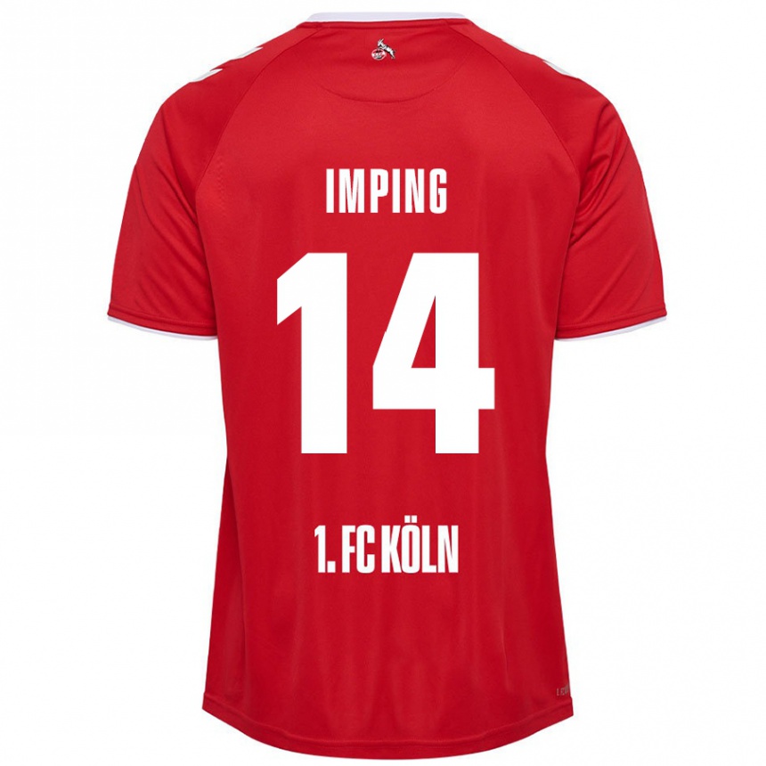 Kids Football Carlotta Imping #14 Red White Away Jersey 2024/25 T-Shirt Nz