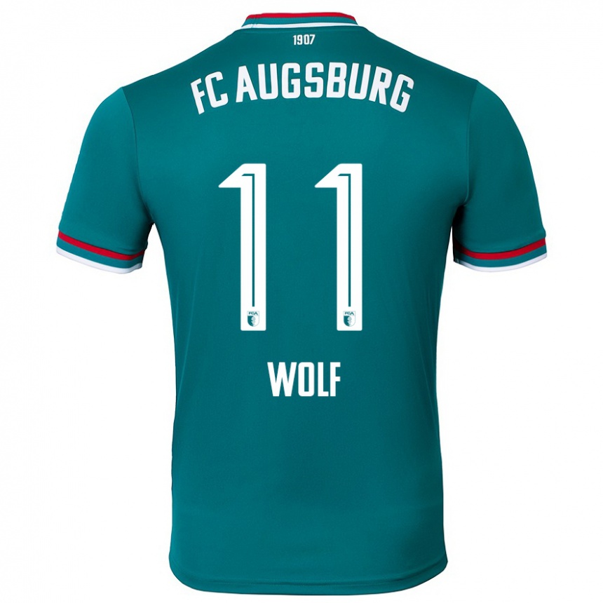 Kids Football Marius Wolf #11 Dark Green Away Jersey 2024/25 T-Shirt Nz