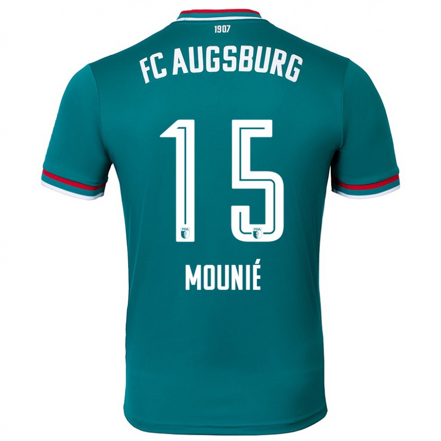 Kids Football Steve Mounié #15 Dark Green Away Jersey 2024/25 T-Shirt Nz