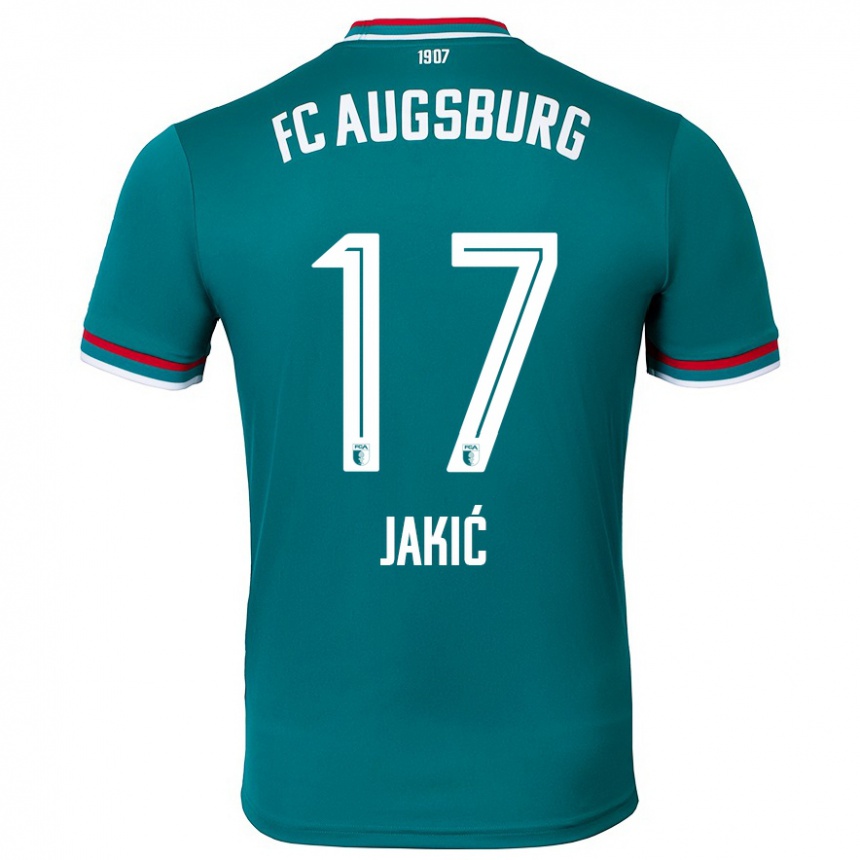 Kids Football Kristijan Jakic #17 Dark Green Away Jersey 2024/25 T-Shirt Nz