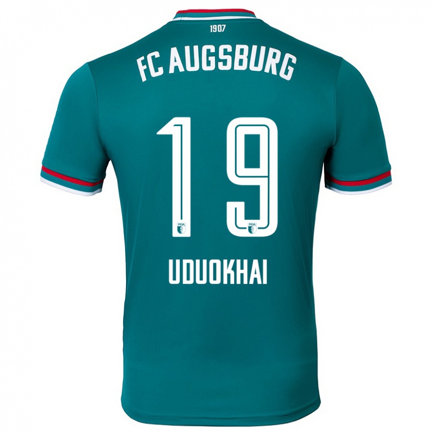 Kids Football Felix Uduokhai #19 Dark Green Away Jersey 2024/25 T-Shirt Nz