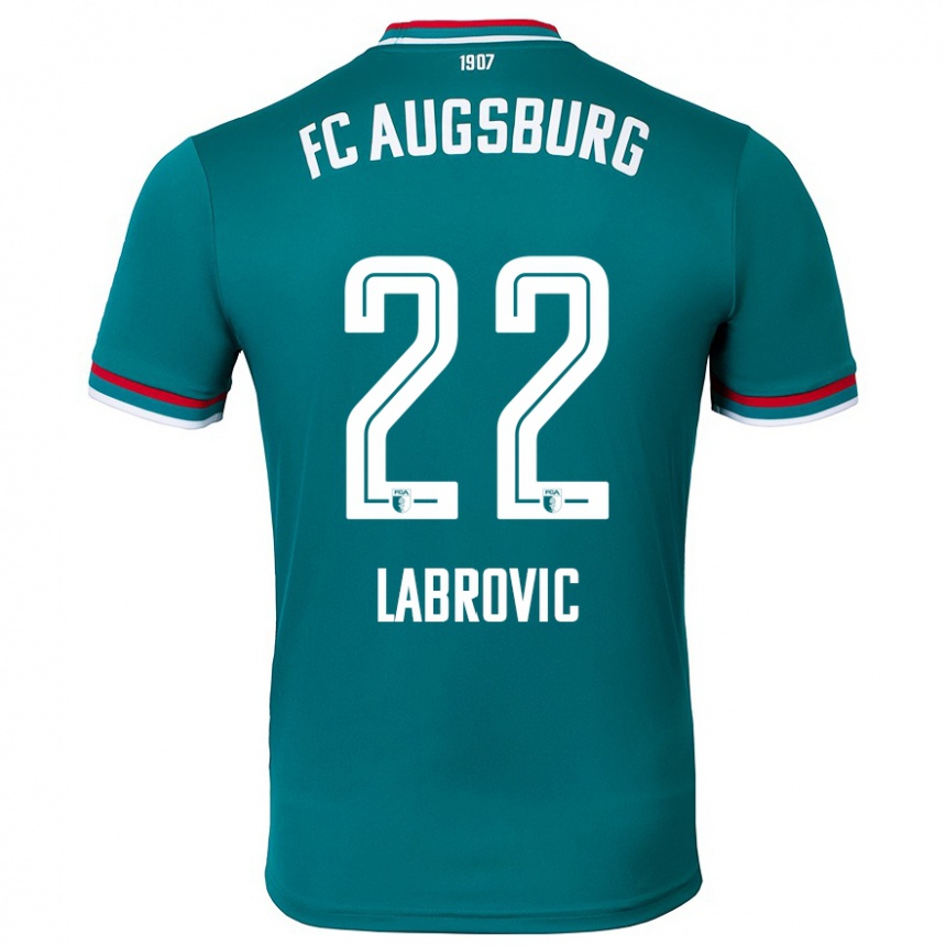 Kids Football Nediljko Labrovic #22 Dark Green Away Jersey 2024/25 T-Shirt Nz