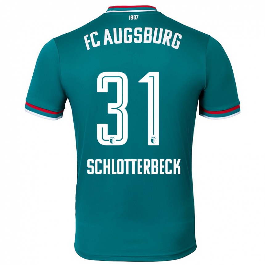 Kids Football Keven Schlotterbeck #31 Dark Green Away Jersey 2024/25 T-Shirt Nz