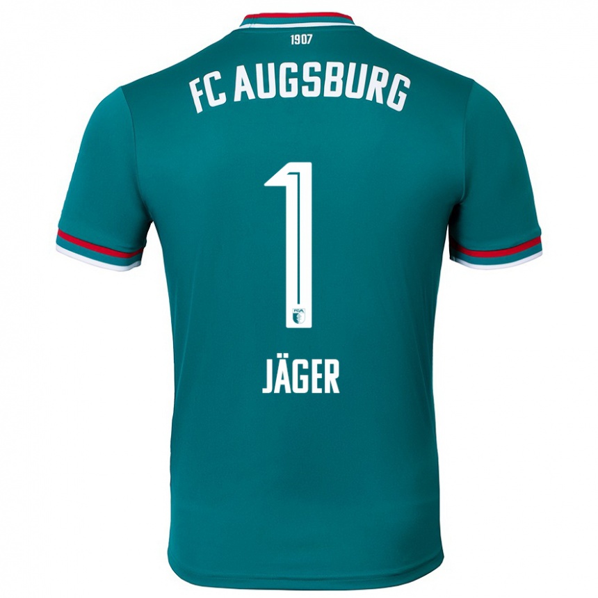 Kids Football Tobias Jäger #1 Dark Green Away Jersey 2024/25 T-Shirt Nz