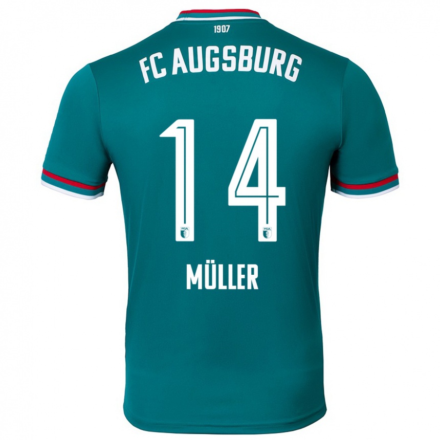 Kids Football Mato Müller #14 Dark Green Away Jersey 2024/25 T-Shirt Nz