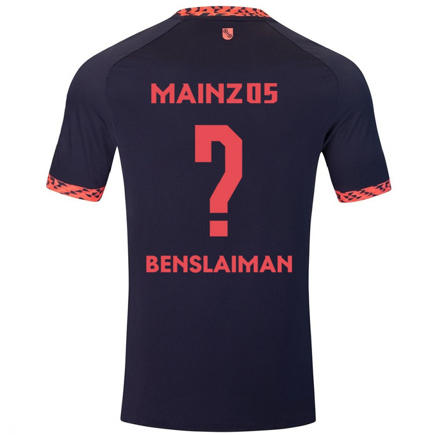 Kids Football Mohamed Benslaiman #0 Blue Coral Red Away Jersey 2024/25 T-Shirt Nz