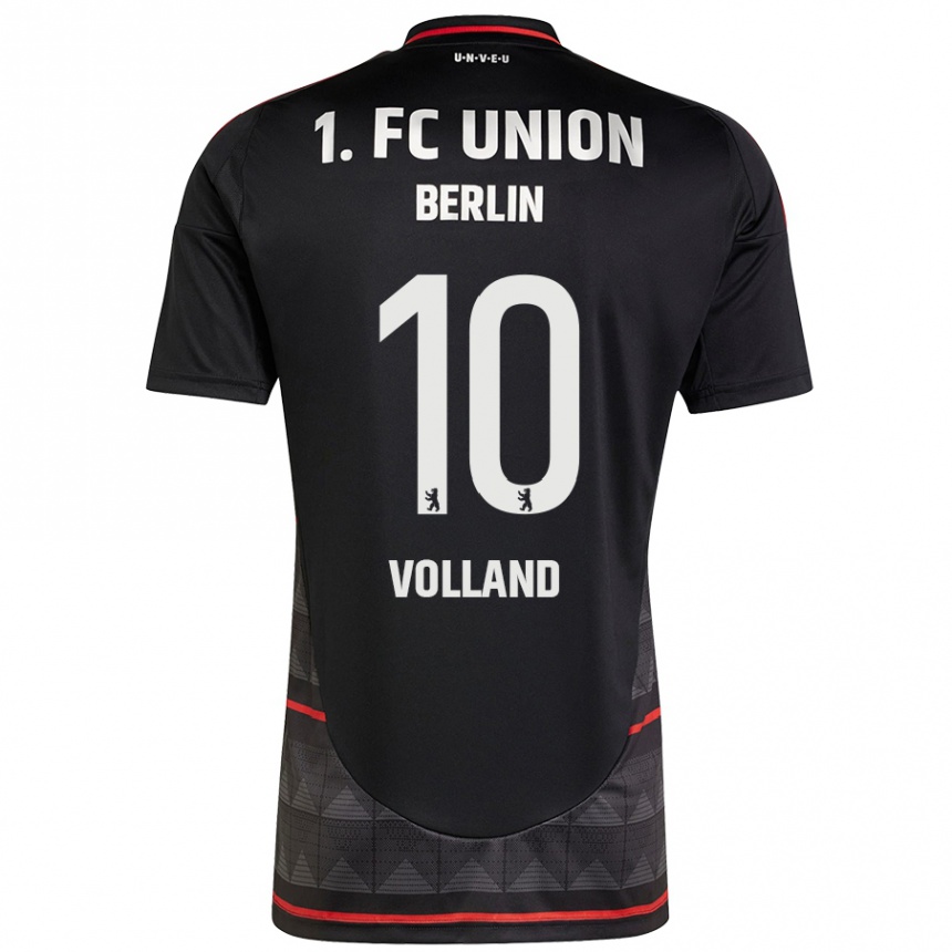 Kids Football Kevin Volland #10 Black Away Jersey 2024/25 T-Shirt Nz