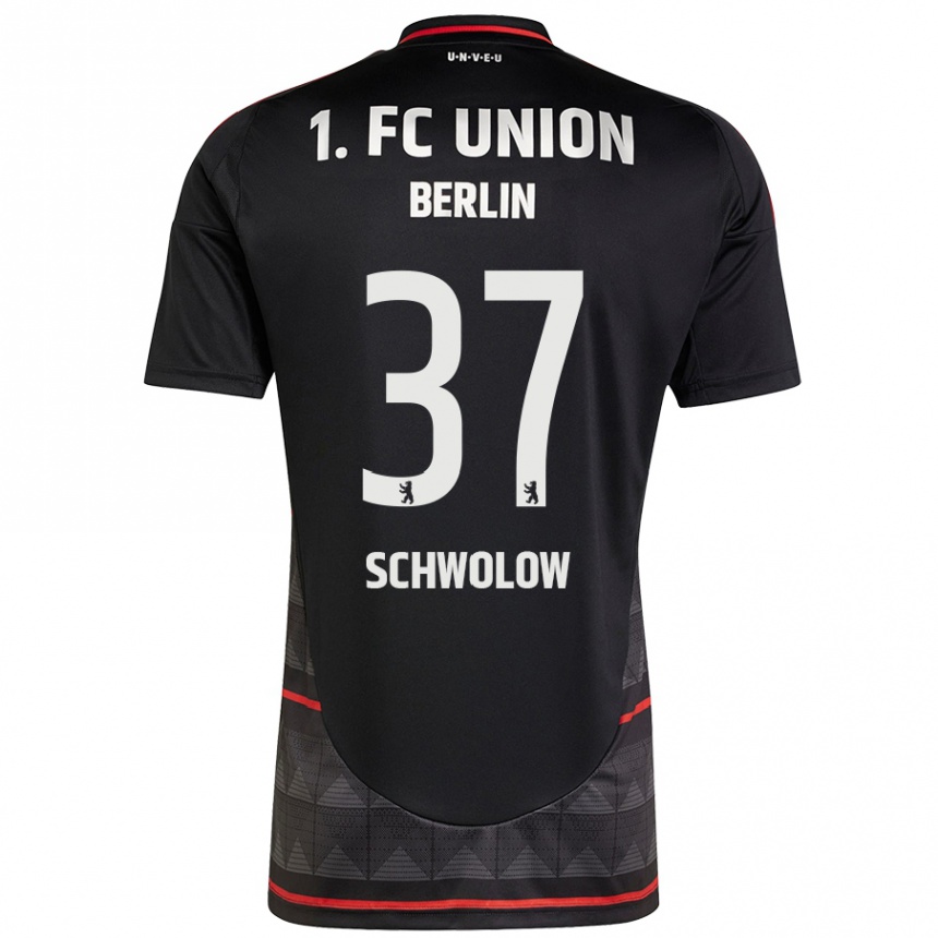 Kids Football Alexander Schwolow #37 Black Away Jersey 2024/25 T-Shirt Nz