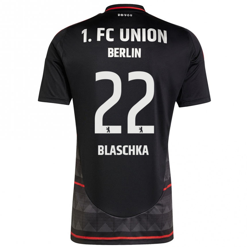 Kids Football Anouk Blaschka #22 Black Away Jersey 2024/25 T-Shirt Nz