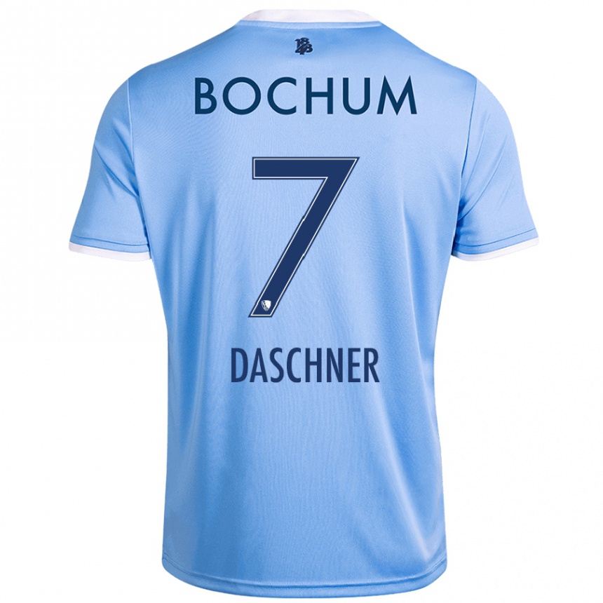 Kids Football Lukas Daschner #7 Sky Blue Away Jersey 2024/25 T-Shirt Nz