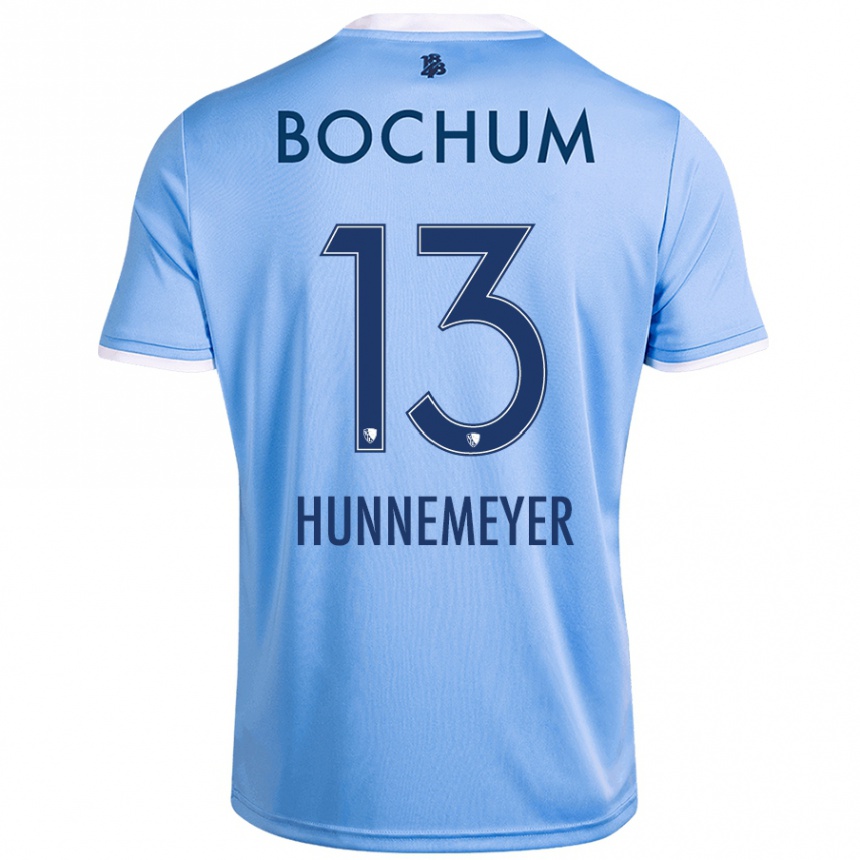 Kids Football Maja Hünnemeyer #13 Sky Blue Away Jersey 2024/25 T-Shirt Nz