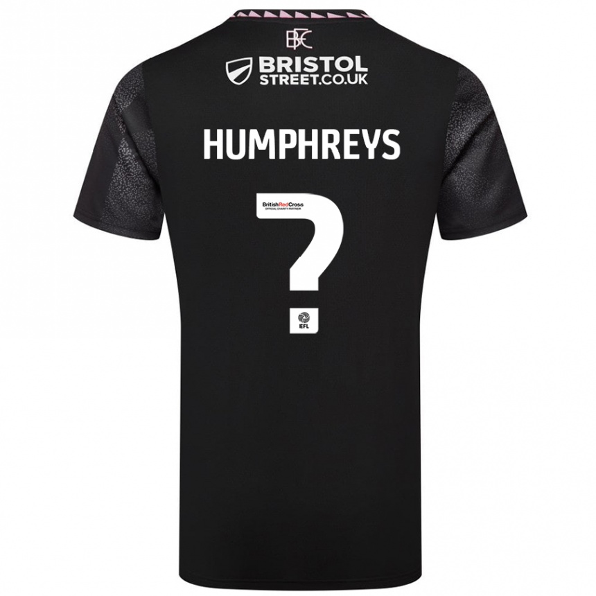 Kids Football Bashir Humphreys #0 Black Away Jersey 2024/25 T-Shirt Nz