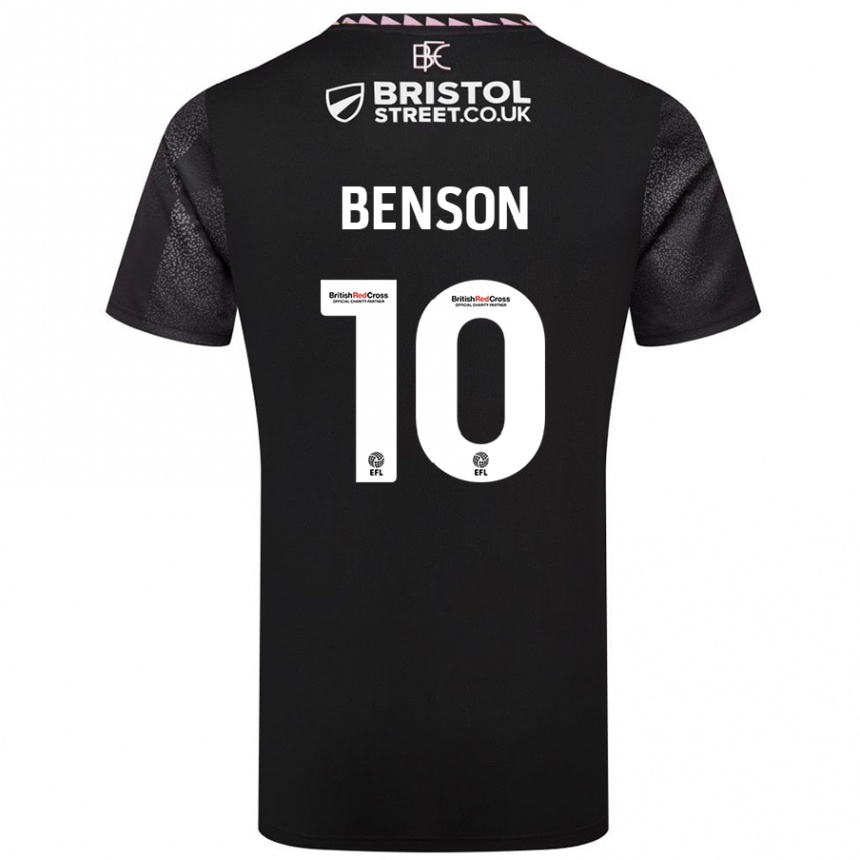 Kids Football Benson Manuel #10 Black Away Jersey 2024/25 T-Shirt Nz