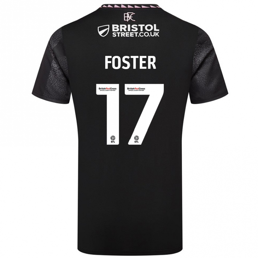 Kids Football Lyle Foster #17 Black Away Jersey 2024/25 T-Shirt Nz