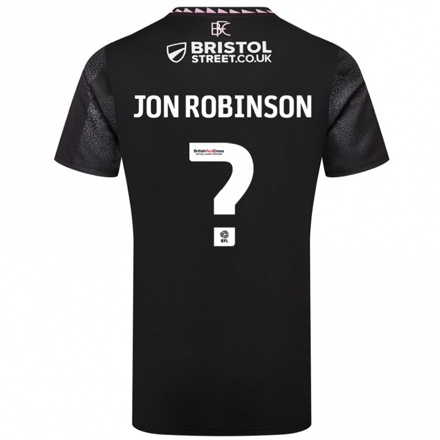 Kids Football Jon Ander Vilar Robinson #0 Black Away Jersey 2024/25 T-Shirt Nz