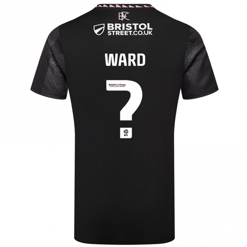 Kids Football Benn Ward #0 Black Away Jersey 2024/25 T-Shirt Nz