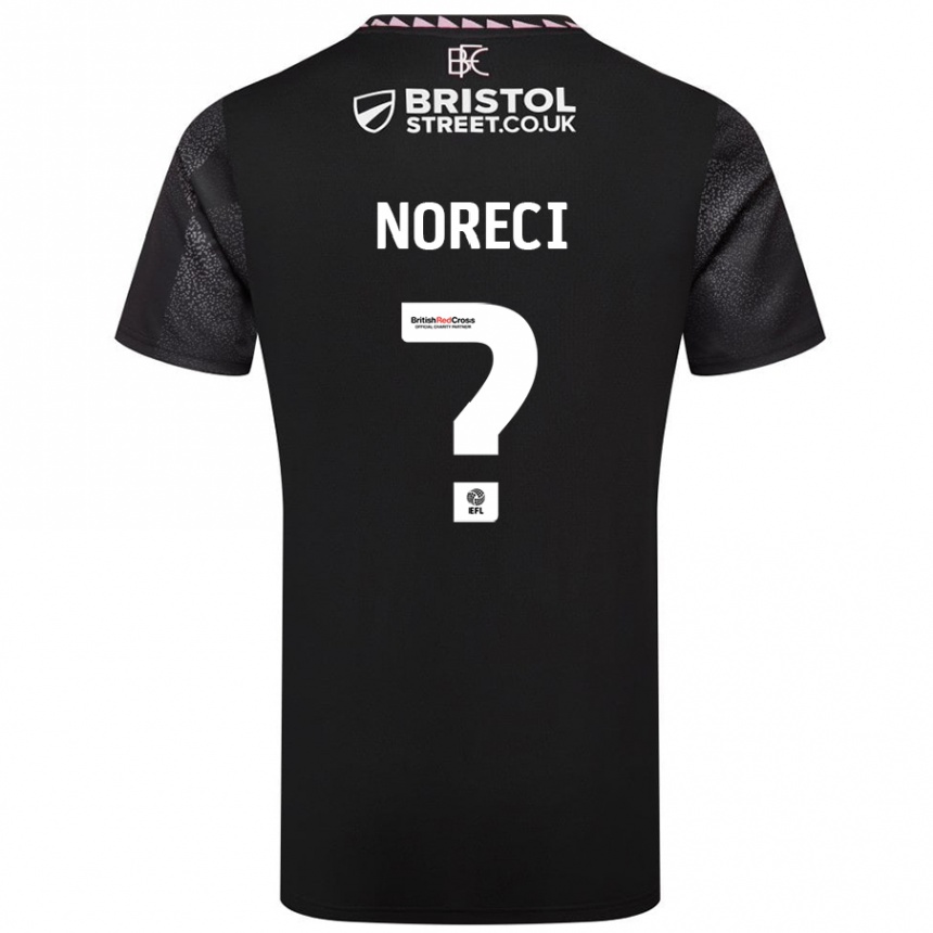 Kids Football Jamie Noreci #0 Black Away Jersey 2024/25 T-Shirt Nz