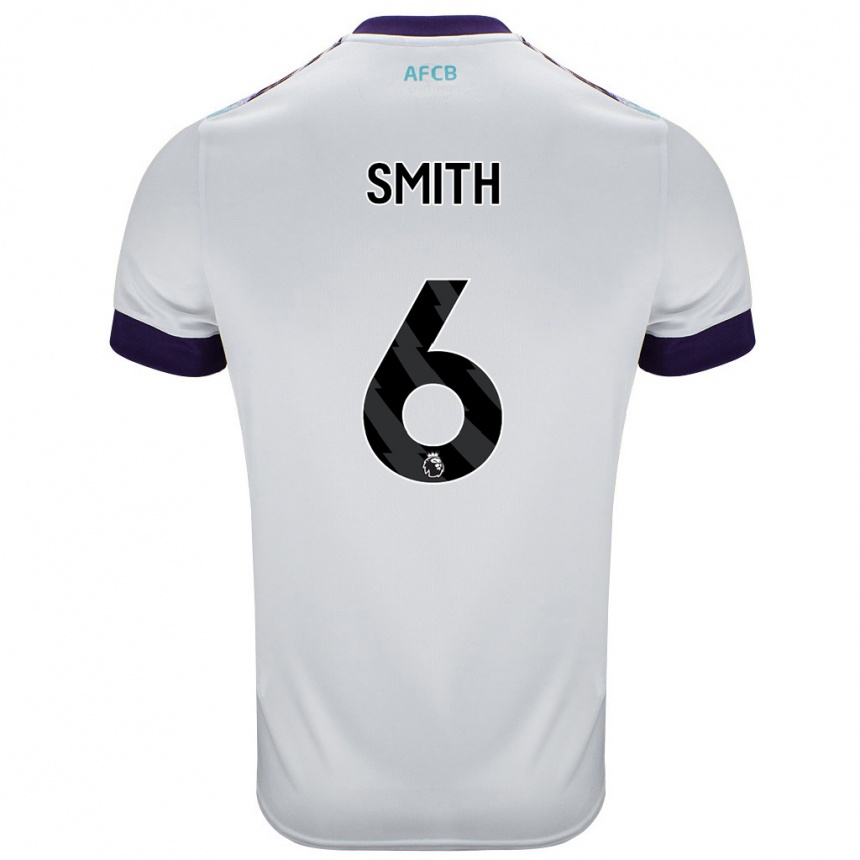 Kids Football Maisy Smith #6 White Green Purple Away Jersey 2024/25 T-Shirt Nz