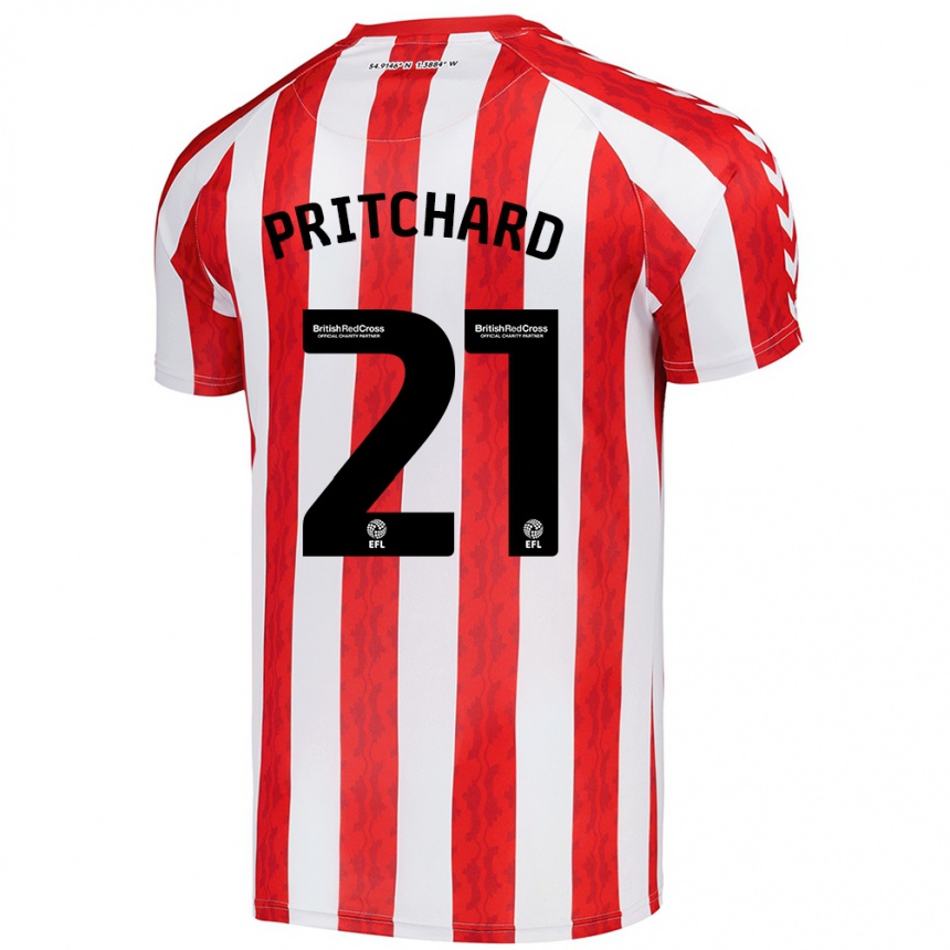 Men Football Alex Pritchard #21 Red White Home Jersey 2024/25 T-Shirt Nz