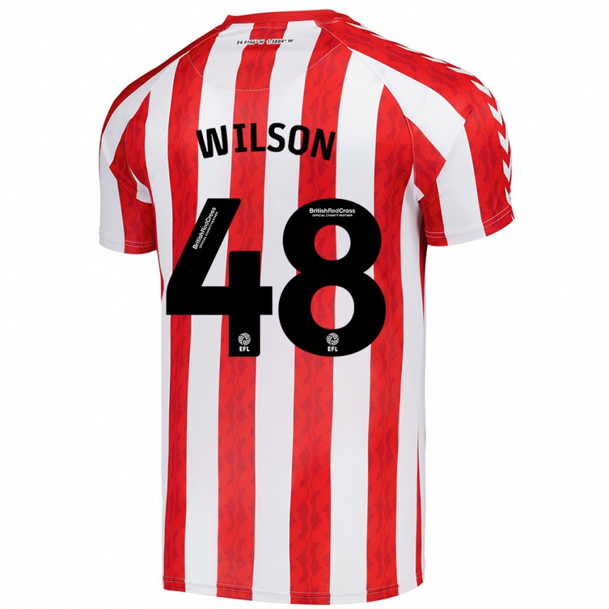 Men Football Callum Wilson #48 Red White Home Jersey 2024/25 T-Shirt Nz