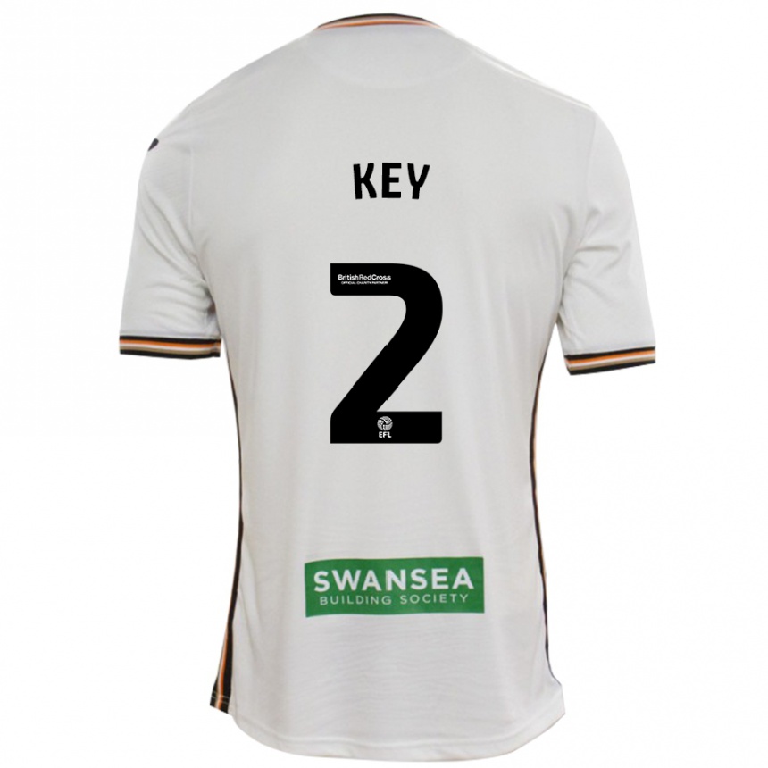 Men Football Josh Key #2 White Home Jersey 2024/25 T-Shirt Nz