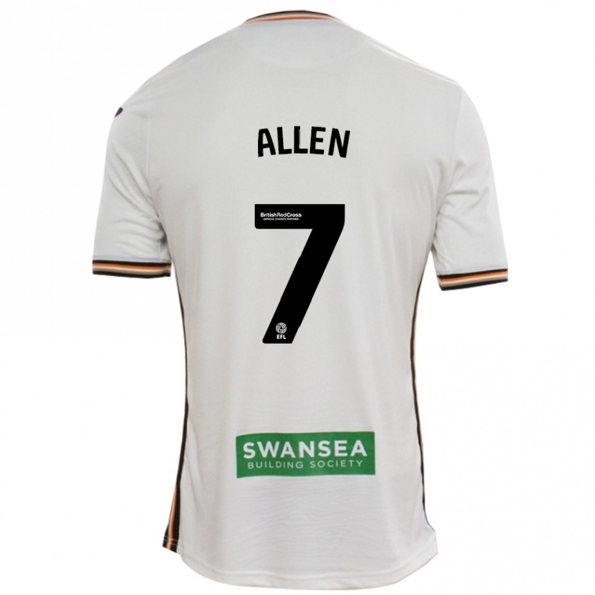 Men Football Joe Allen #7 White Home Jersey 2024/25 T-Shirt Nz