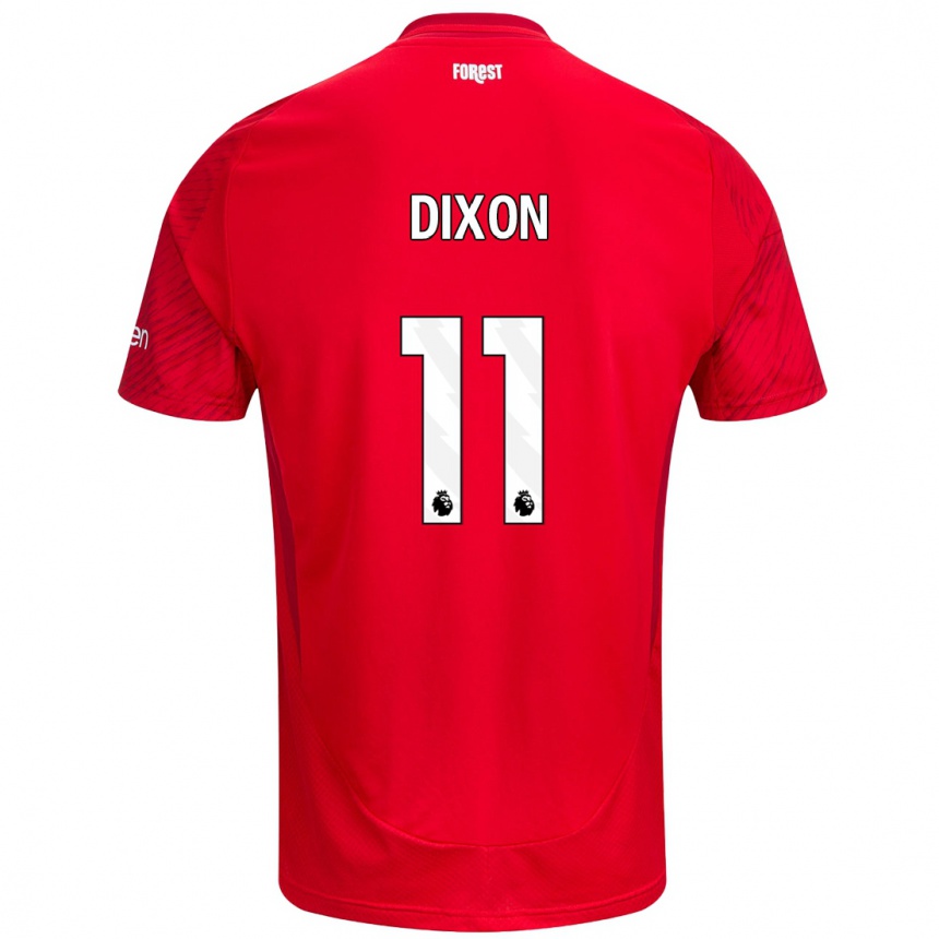 Men Football Chloe Dixon #11 Red White Home Jersey 2024/25 T-Shirt Nz