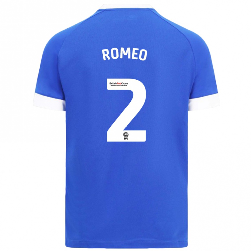 Men Football Mahlon Romeo #2 Sky Blue Home Jersey 2024/25 T-Shirt Nz