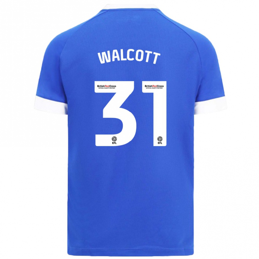 Men Football Malachi Fagan Walcott #31 Sky Blue Home Jersey 2024/25 T-Shirt Nz