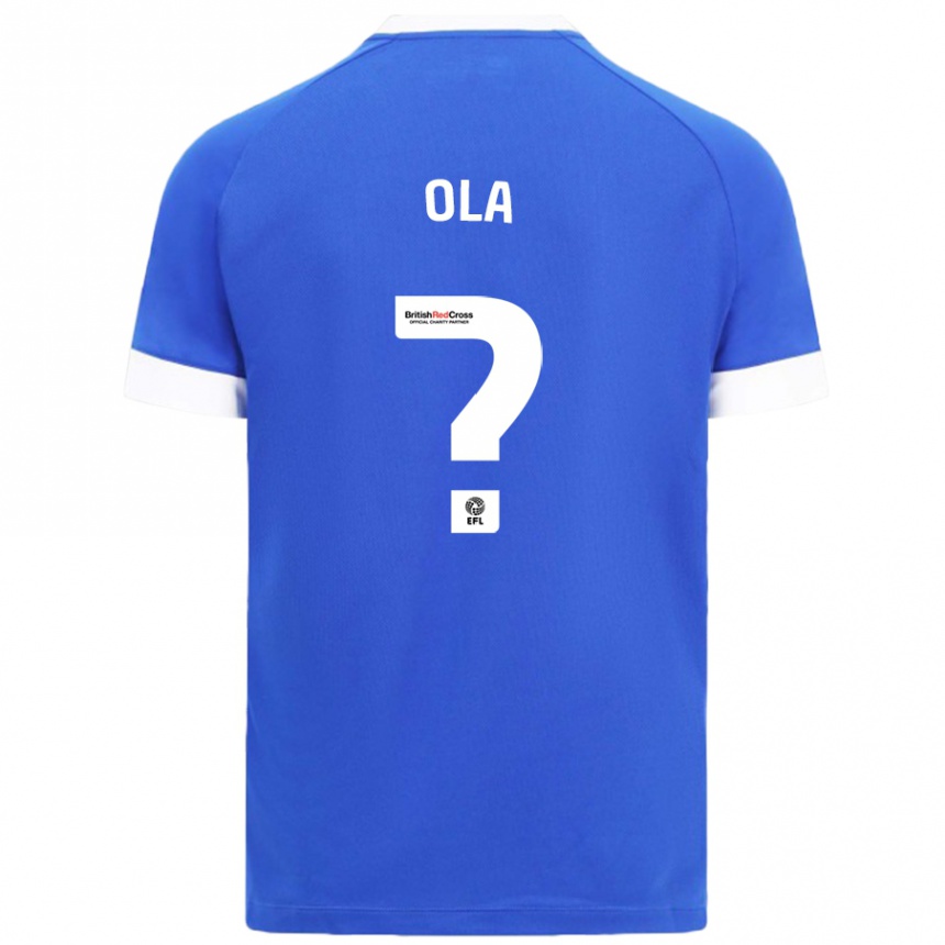 Men Football Daniel Ola #0 Sky Blue Home Jersey 2024/25 T-Shirt Nz