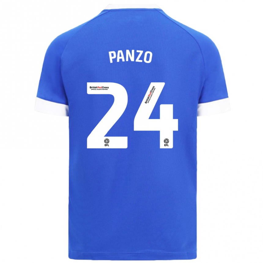 Men Football Jonathan Panzo #24 Sky Blue Home Jersey 2024/25 T-Shirt Nz