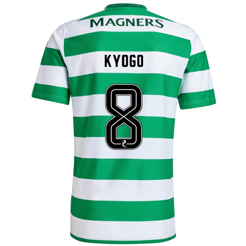 Men Football Kyogo Furuhashi #8 Green White Home Jersey 2024/25 T-Shirt Nz