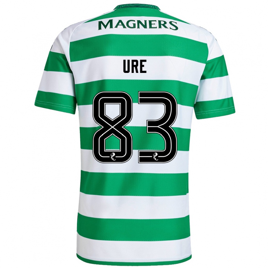 Men Football Kyle Ure #83 Green White Home Jersey 2024/25 T-Shirt Nz