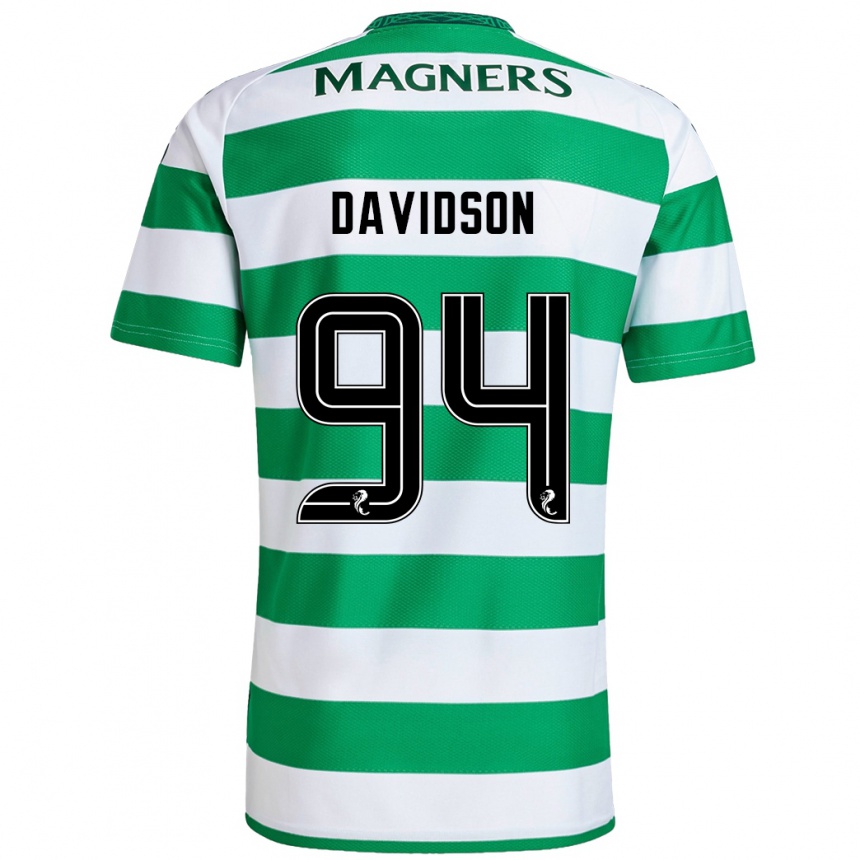 Men Football Bruno Davidson #94 Green White Home Jersey 2024/25 T-Shirt Nz