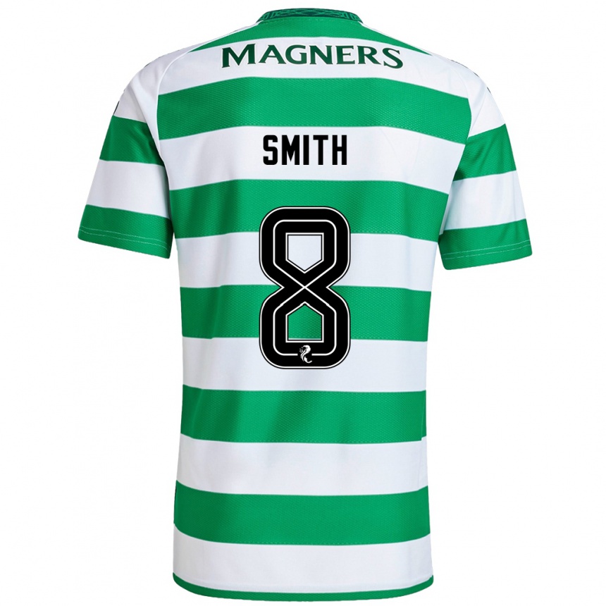 Men Football Jenny Smith #8 Green White Home Jersey 2024/25 T-Shirt Nz