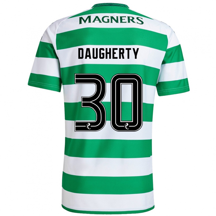 Men Football Kelsey Daugherty #30 Green White Home Jersey 2024/25 T-Shirt Nz