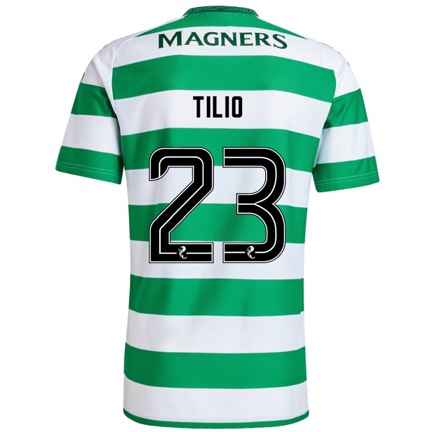 Men Football Marco Tilio #23 Green White Home Jersey 2024/25 T-Shirt Nz