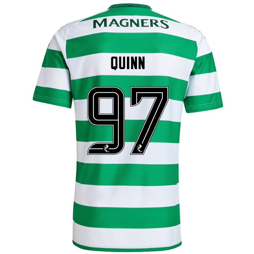 Men Football Ben Quinn #97 Green White Home Jersey 2024/25 T-Shirt Nz